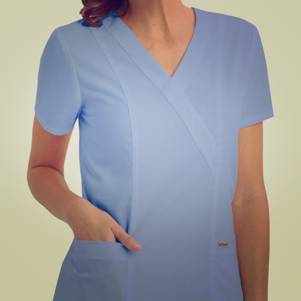 Grey’s Anatomy 2 Pocket Crossover Scrub Top
